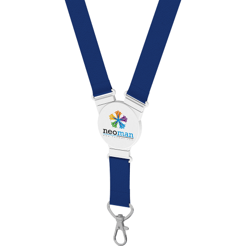 Round Snap Lanyards in Blue