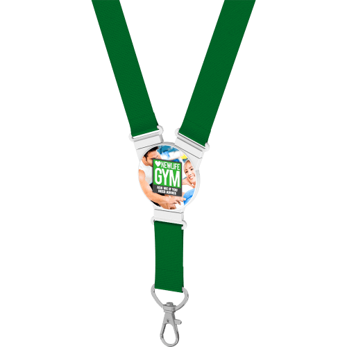 Round Snap Lanyards in Green