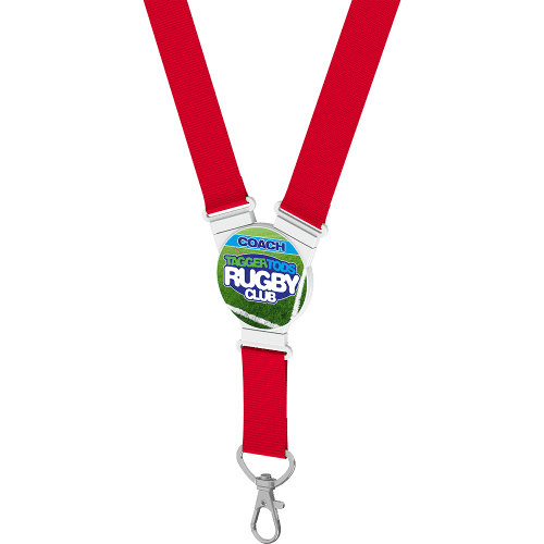 Round Snap Lanyards in Red