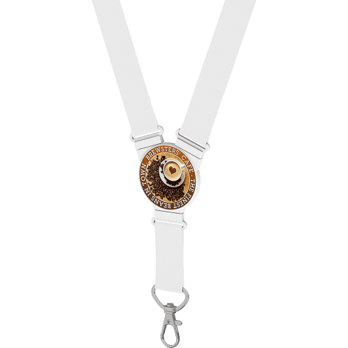 Round Snap Lanyards in White
