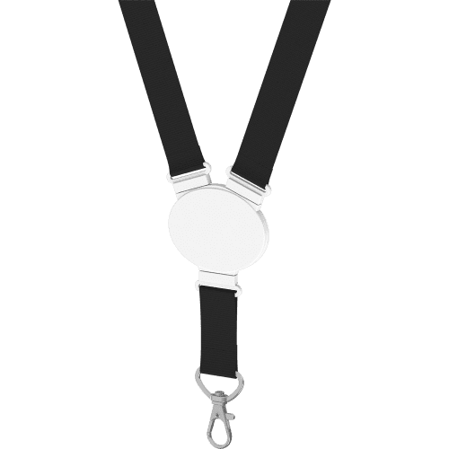 Oval Snap Lanyards in Black