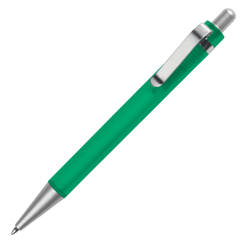 Personalised Rodeo Frost Ballpens in Green Printed with a Logo by Total Merchandise