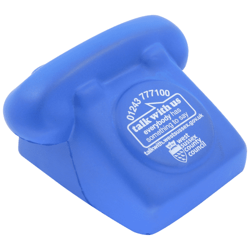 Branded Stress Telephone in blue from Total Merchandise