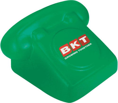 Promotional printed Stress Telephone in green from Total Merchandise