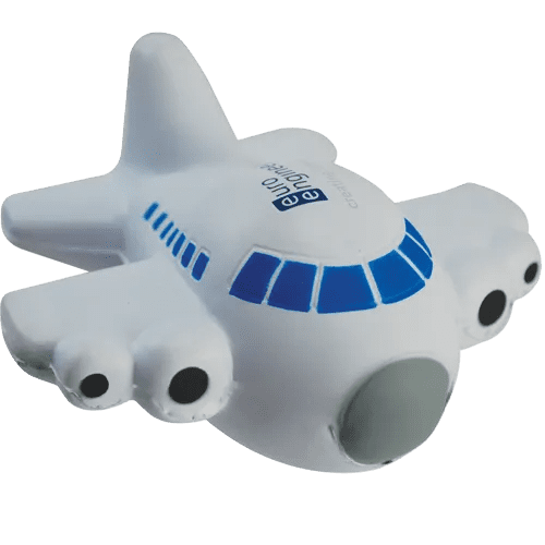 Promotional printed Stress Jet Plane with a logo printed to the top from Total Merchandise