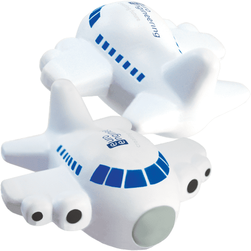 Custom branded Stress Jet Plane in off white from Total Merchandise