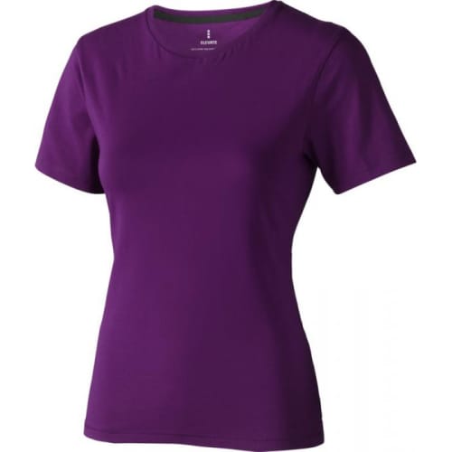 Promotional Ladies Cotton T-Shirts in Plum from Total Merchandise