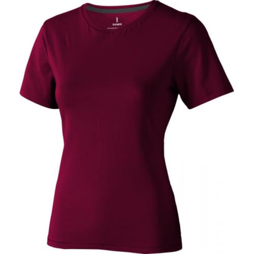 Ladies Cotton T-Shirts in Burgundy