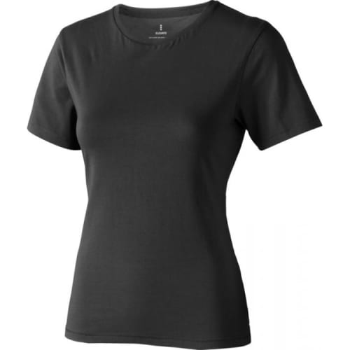 Ladies Cotton T-Shirts in Anthracite