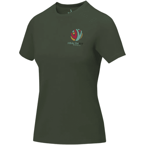 Ladies Coloured Cotton T-Shirts in Army Green