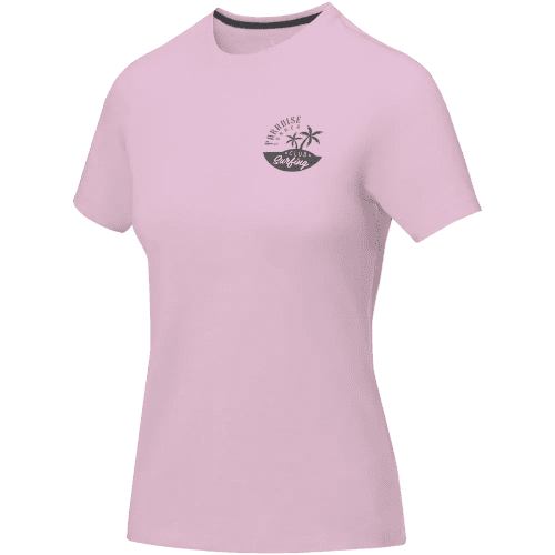 Ladies Coloured Cotton T-Shirts in Light Pink