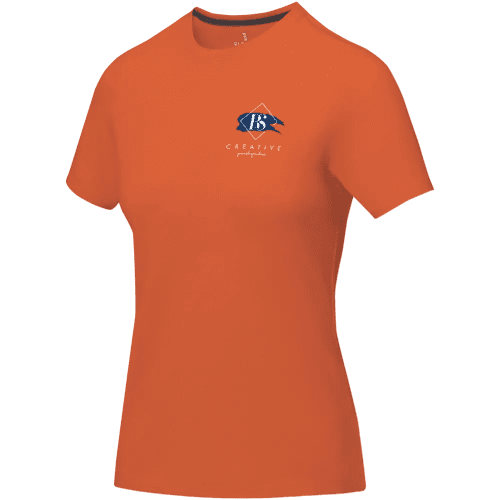Ladies Coloured Cotton T-Shirts in Orange