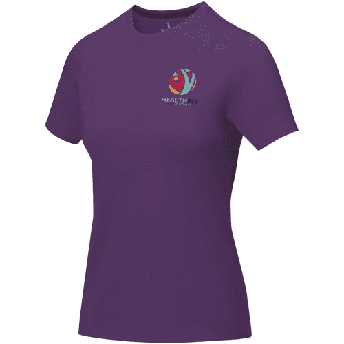 Promotional Ladies Cotton T-Shirts in Plum from Total Merchandise