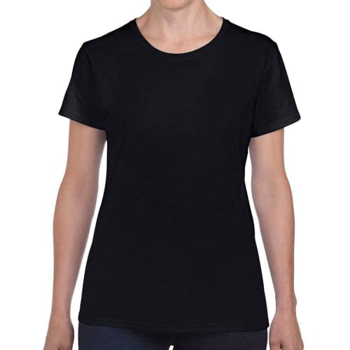 Gildan Ladies Heavy Cotton T-Shirts in Black