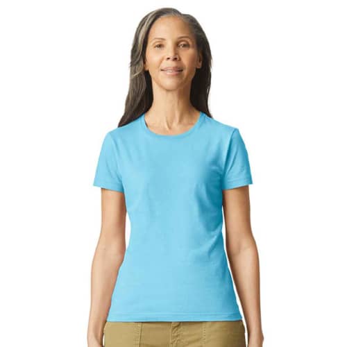 Gildan Ladies Soft Style T-Shirts in Sky Blue