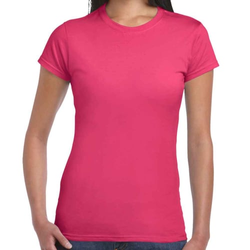 Gildan Ladies Soft Style T-Shirts in Heliconia