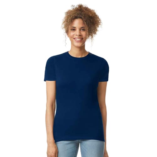 Gildan Ladies Soft Style T-Shirts in Navy Blue