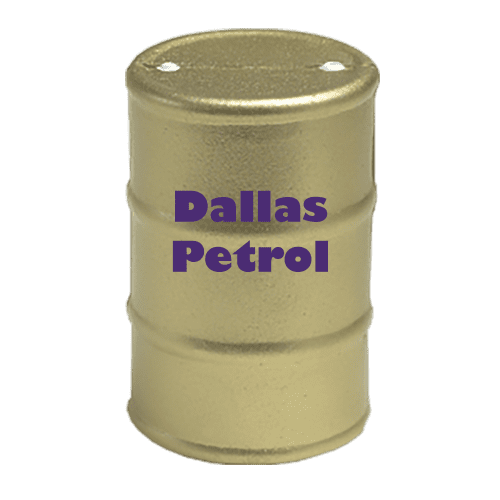 Promotional branded Stress Oil Drum in gold from Total Merchandise
