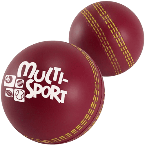 Promotional printed Stress Cricket Balls available in red from Total Merchandise