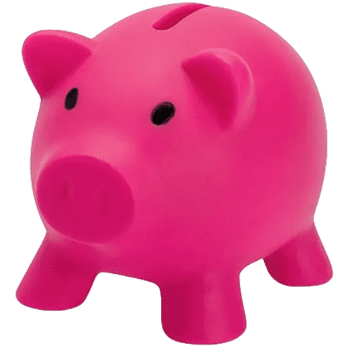 Mini Piggy Banks in Fuchsia