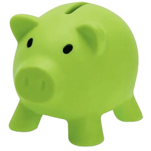 Mini Piggy Banks in Lime
