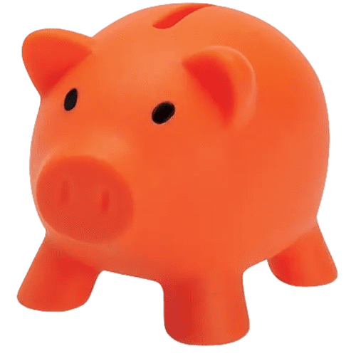 Mini Piggy Banks in Orange