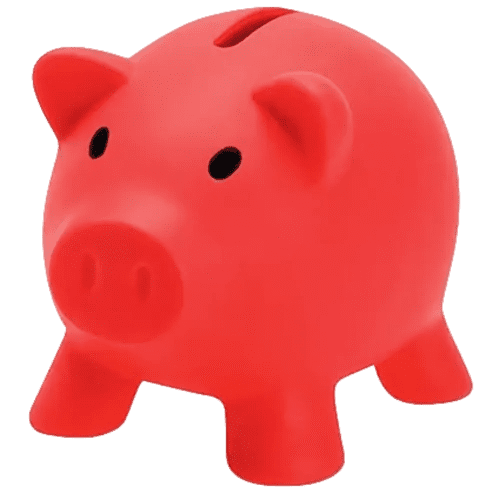 Mini Piggy Banks in Red