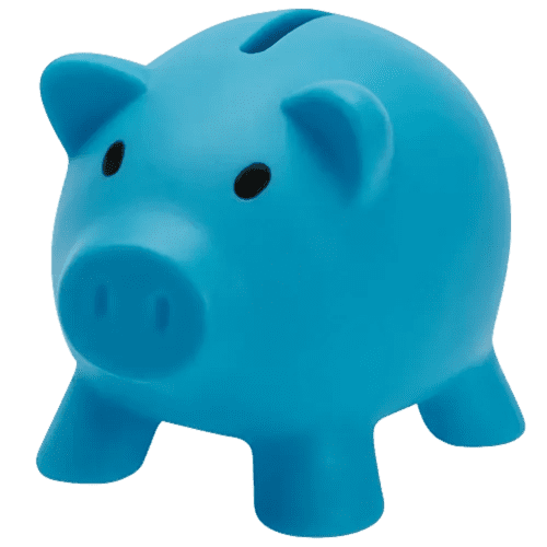 Mini Piggy Banks in Turquoise