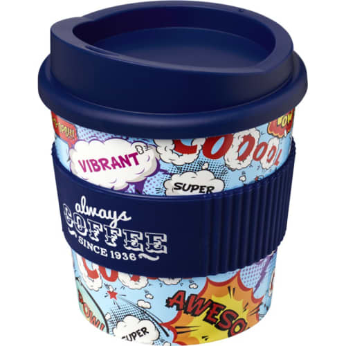 250ml Brite Primo Americano Mugs in White/Blue