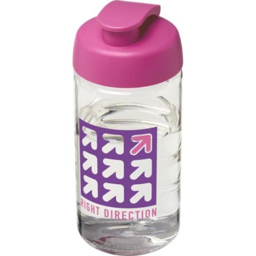 500ml Active Water Bottles in Transparent/Pink