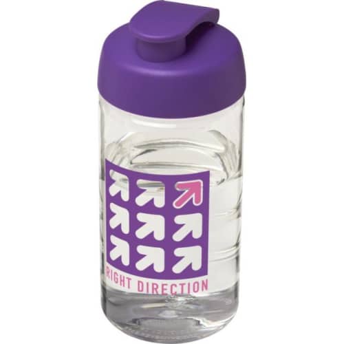 500ml Active Water Bottles in Transparent/Purple