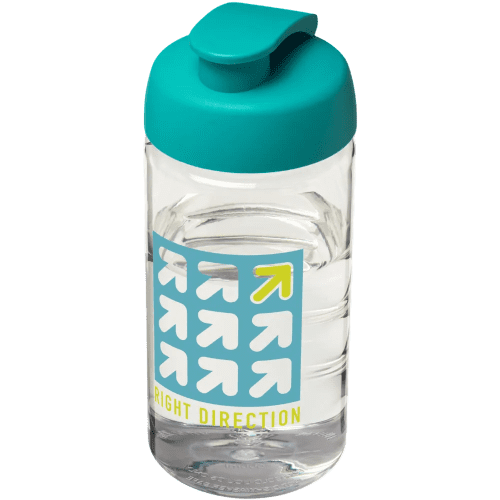 500ml Active Water Bottles in Transparent/Aqua