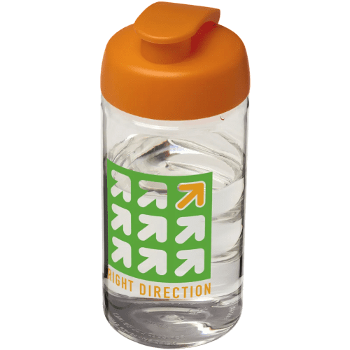 500ml Active Water Bottles in Transparent/Orange
