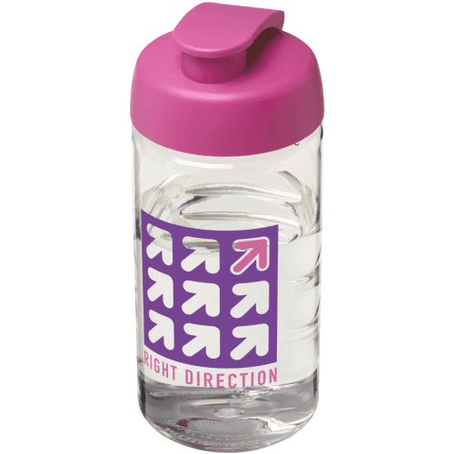 500ml Active Water Bottles in Transparent/Pink