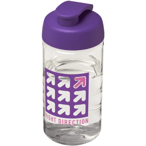 500ml Active Water Bottles in Transparent/Purple