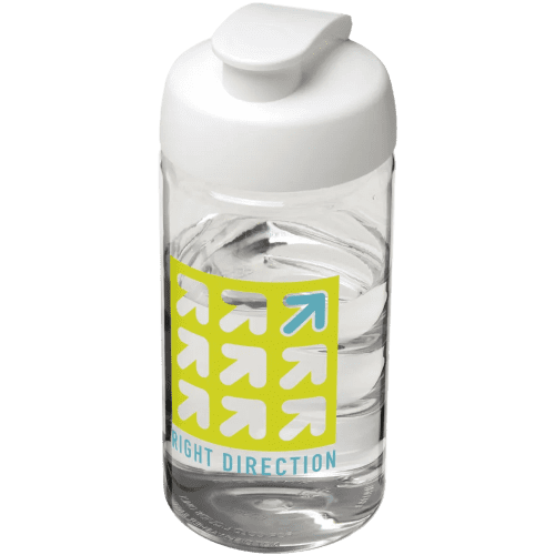 500ml Active Water Bottles in Transparent/White