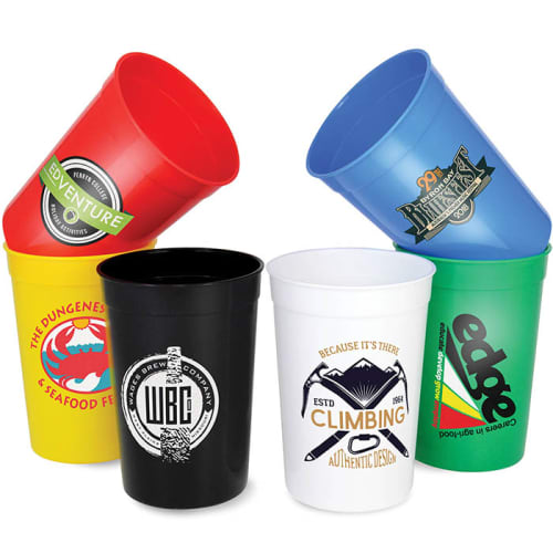 20oz Plastic Cups | Printed Stadium Cups | Total Merchandise