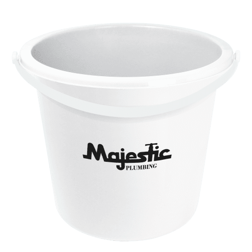Promotional 10 Litre Buckets in white from Total Merchandise