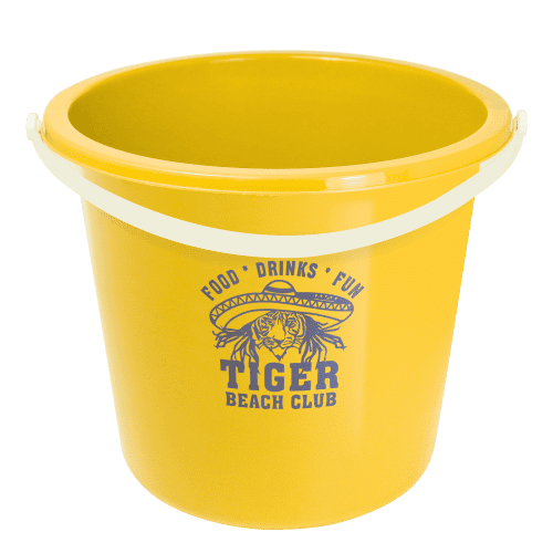 Promotional 10 Litre Buckets in yellow from Total Merchandise