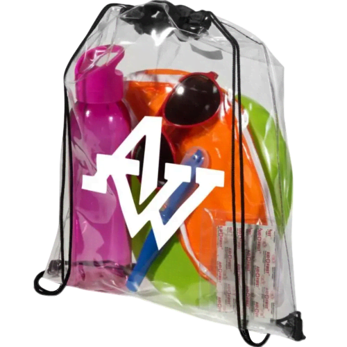 Clear PVC Backpacks in Clear/Black