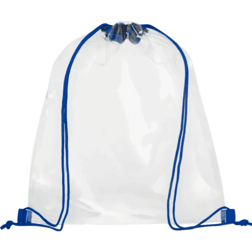 Clear PVC Backpacks in Clear/Royal Blue