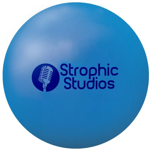 Custom Branded Stress Balls in Blue 285c Printed with a Logo from Total Merchandise