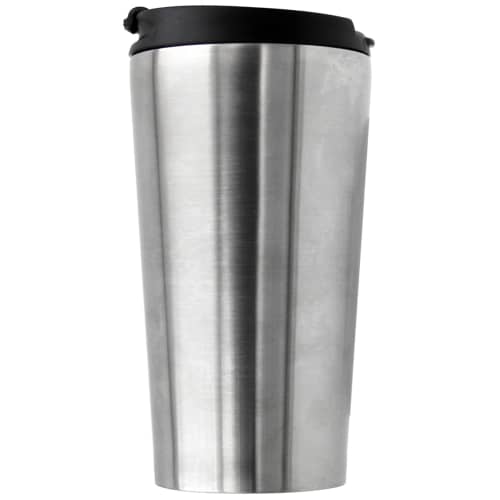 Rio Full Colour Printed Travel Mugs in Silver/Black