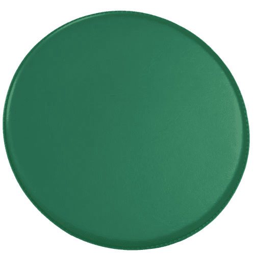 PVC Welded Round Coasters in Mid Green