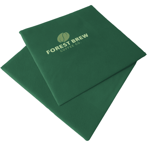 Cocktail Napkins in Dark Green