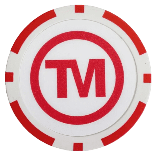 Poker Chips in White/Red