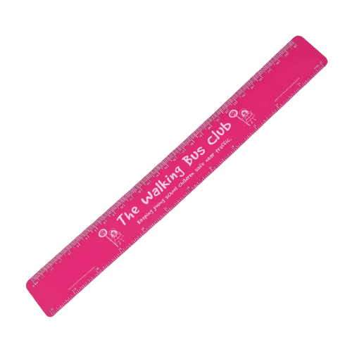 30cm Recycled Flexi Rulers In Pink
