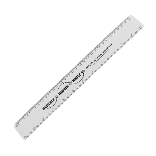 30cm Recycled Flexi Rulers In White