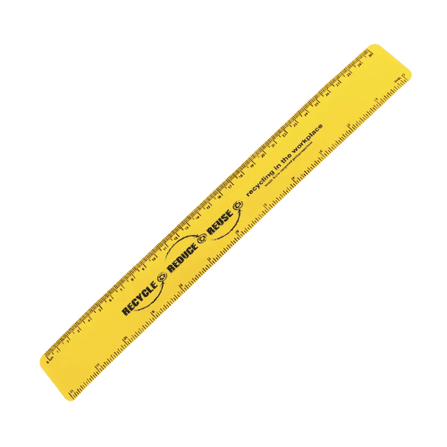 30cm Recycled Flexi Rulers In Yellow
