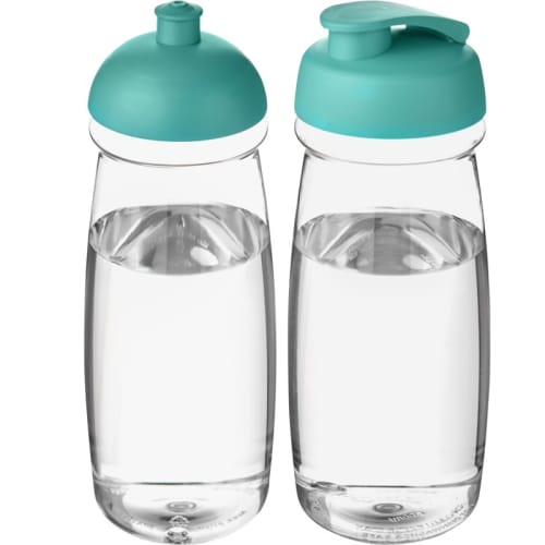 600ml Pulse Sports Bottles in Transparent/Aqua